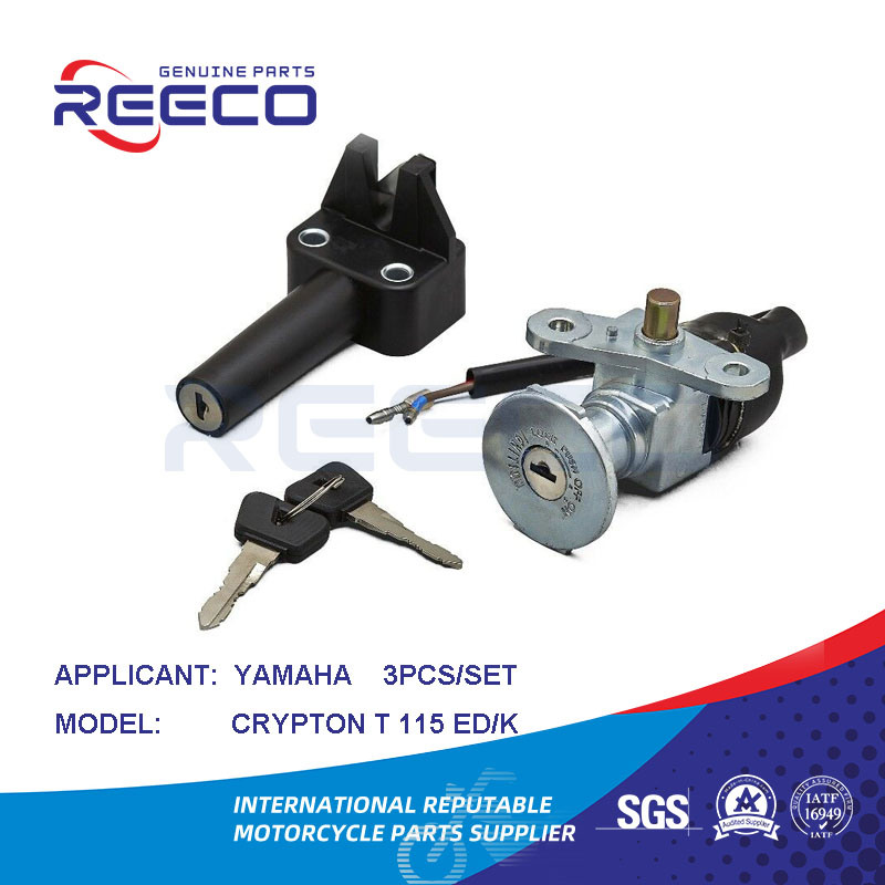 Kit de interruptor de motocicleta de calidad Reeco OE (interruptor de encendido, tapa del tanque de combustible, bloqueo de manija...) para YAMAHA Crypton T 115 ED K, juego de 3 uds.