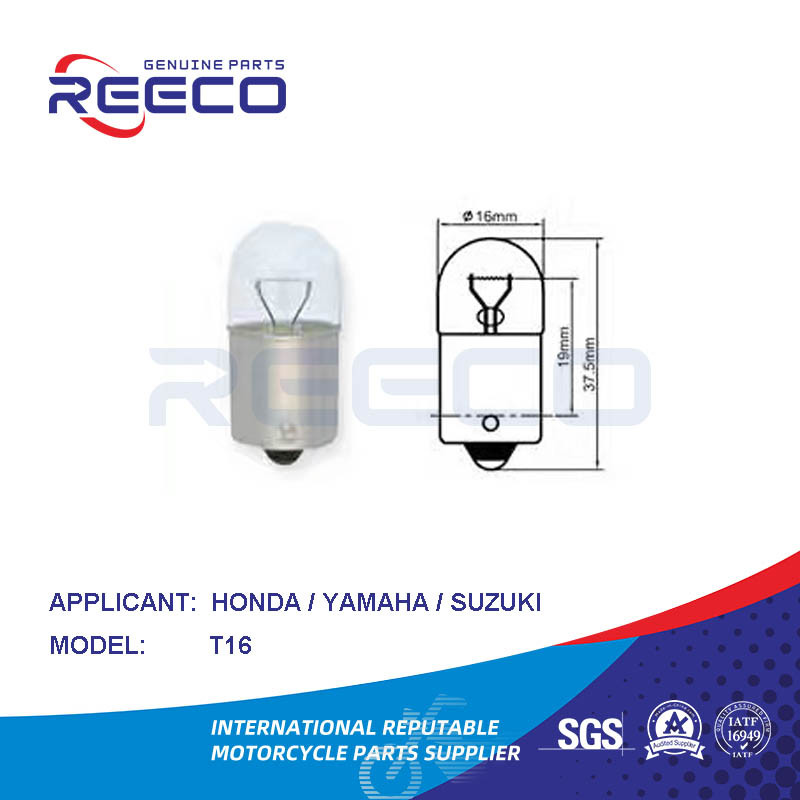 Reeco Oe Bulbo de motocicleta de calidad T16 para Honda Yamaha Suzuki Bajaj TVS