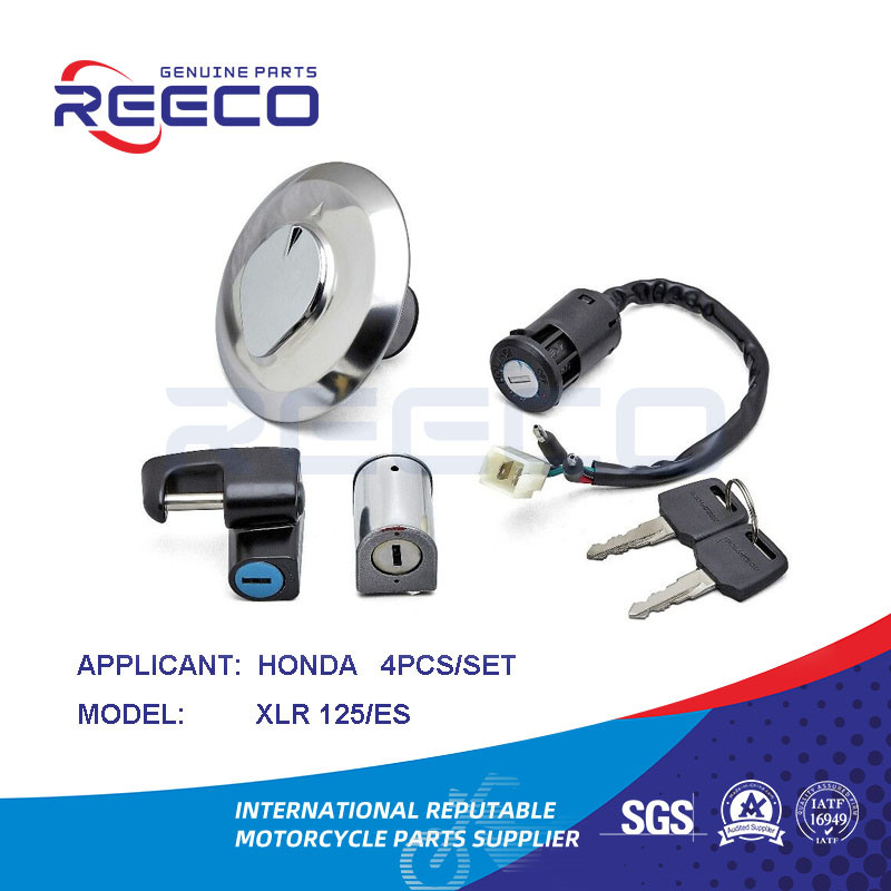 Kit de interruptor de motocicleta de calidad Reeco OE (interruptor de encendido, tapa del tanque de combustible, bloqueo de manija...) para Honda XLR 125 Es Juego de 4 piezas