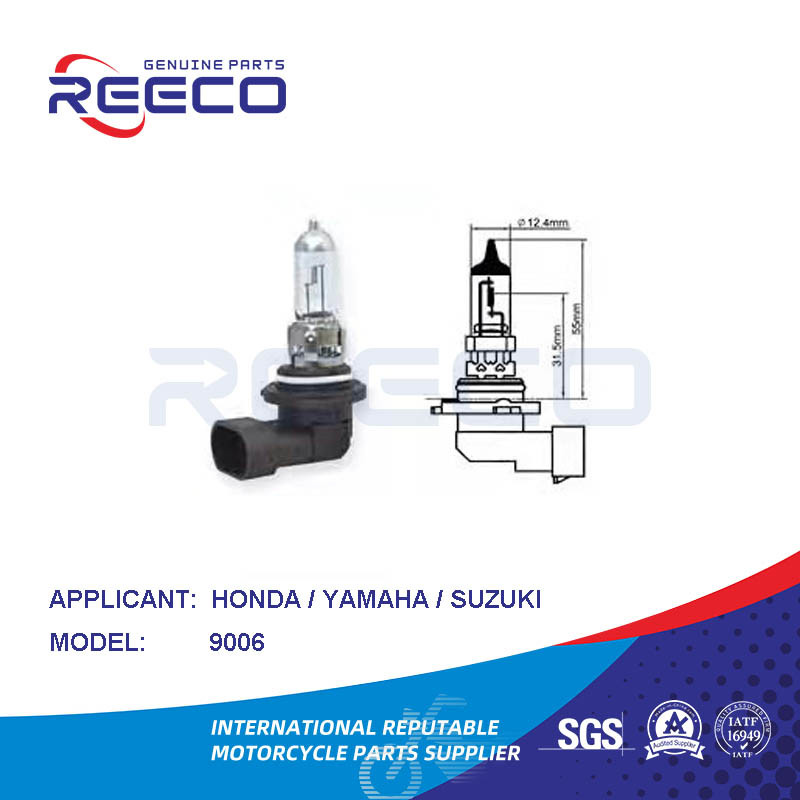 Reeco Oe Bulb de motocicleta de calidad 9006 para Honda Yamaha Suzuki Bajaj TVS