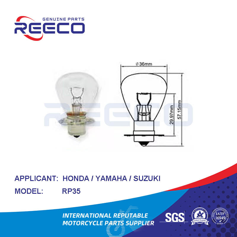 Bulbo de motocicleta de calidad de Reeco Oe RP35 P15S para Honda Yamaha Suzuki Bajaj TVS