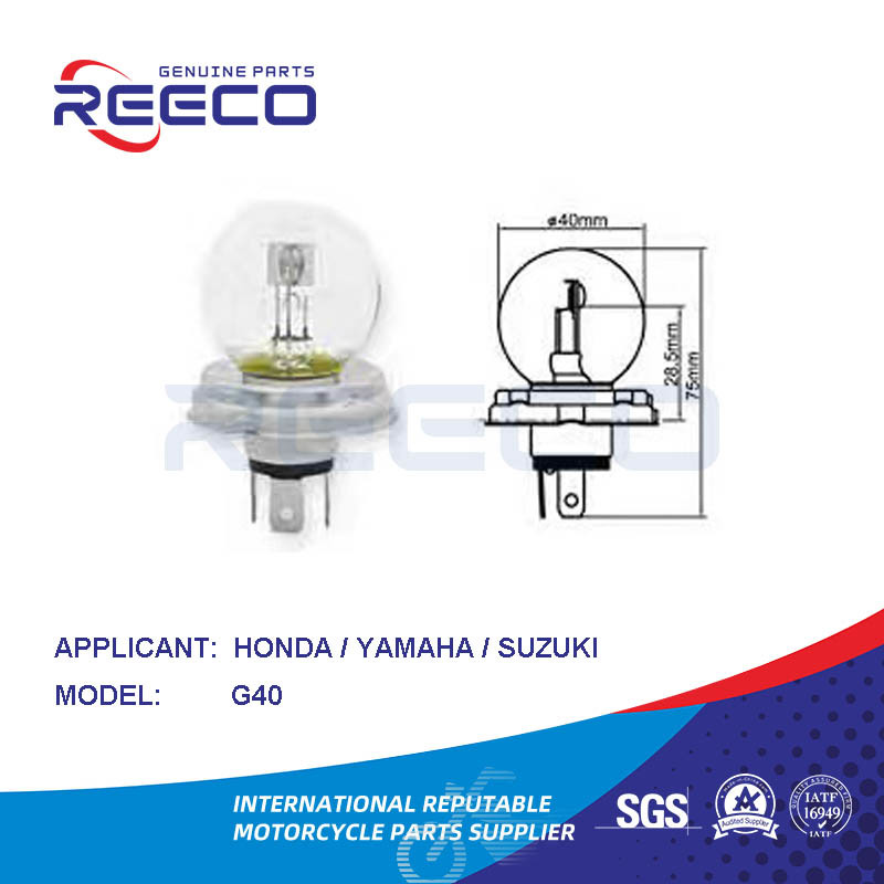 Reeco Oe Bulb de motocicleta G40 para Honda Yamaha Suzuki Bajaj TVS