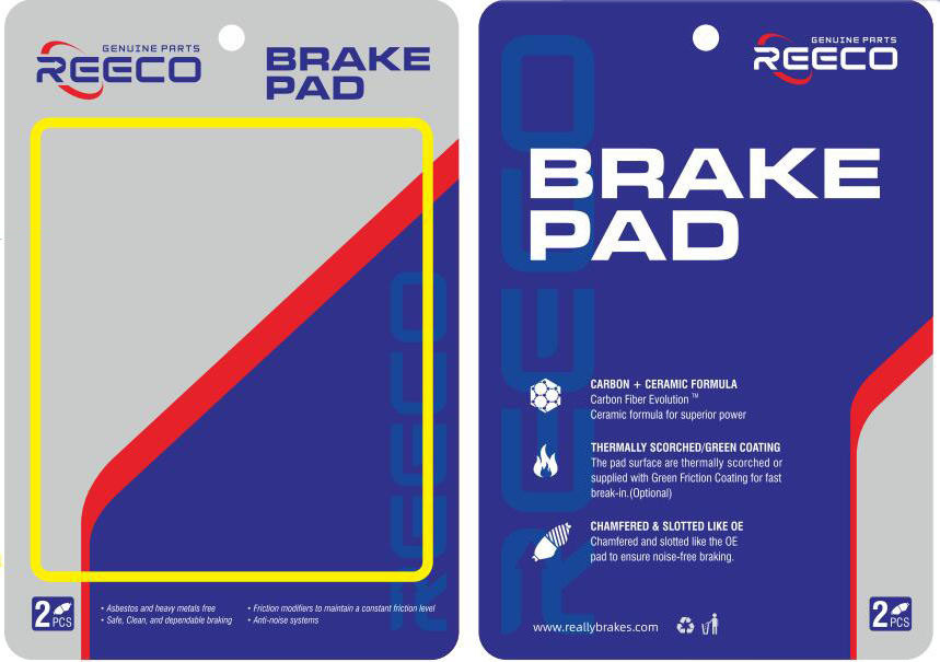 Reeco calidad OE pastillas de freno de motocicleta Rl-8130 para Honda YAMAHA Suzuki Bajaj Televisores