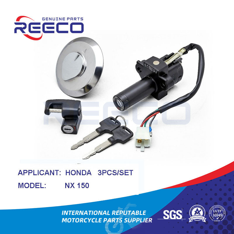 Kit de interruptor de motocicleta de calidad Reeco OE (interruptor de encendido, tapa del tanque de combustible, bloqueo de manija...) para Honda Nx 150, juego de 3 piezas
