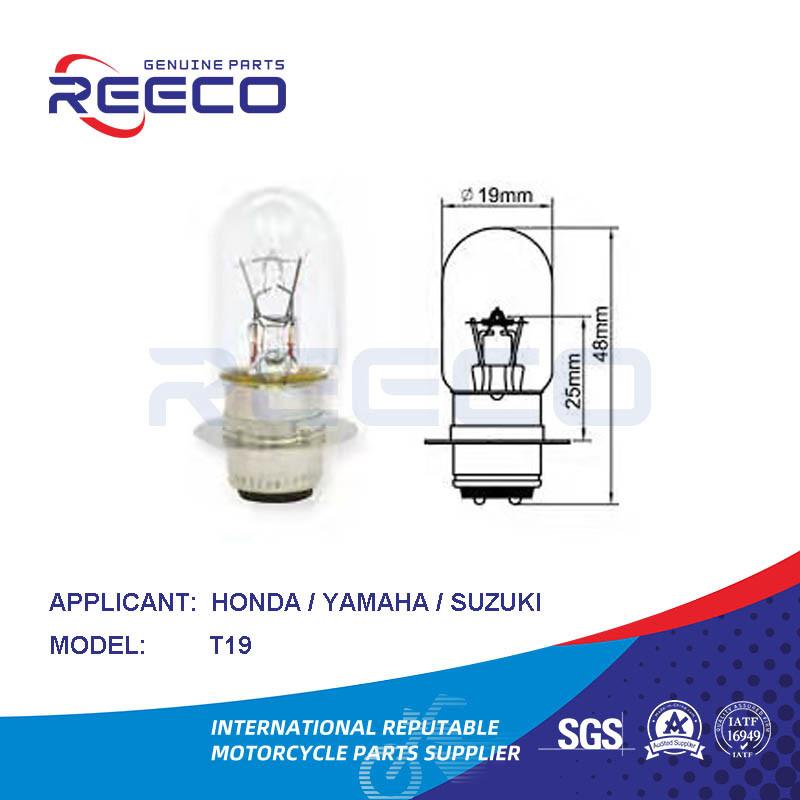 Reeco Oe Bulbo de motocicleta de calidad T19 para Honda Yamaha Suzuki Bajaj TVS