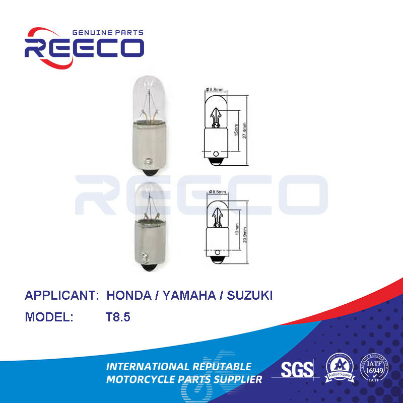 Bulbo de motocicleta de calidad Reeco Oe T8.5 para Honda Yamaha Suzuki Bajaj TVS