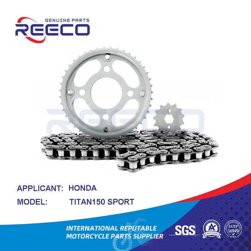 Kit de piñón de motocicleta de calidad Reeco OE para Honda Titan150 Sport